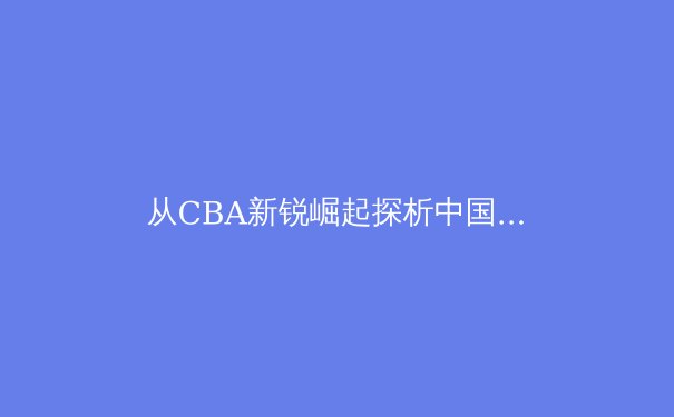 从CBA新锐崛起探析中国篮球青训体系的变革与未来 - 2